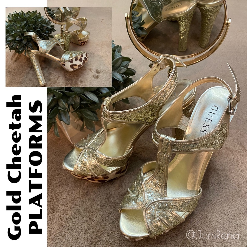💥Gold Cheetah/Leopard PLATFORMS | Size 7 💥